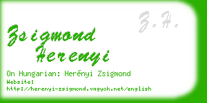 zsigmond herenyi business card